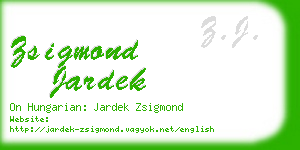 zsigmond jardek business card